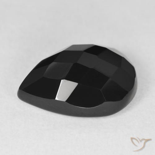 Ônix Preto Natural 10.08ct, Formato de pêra, Opaco