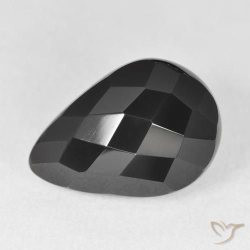 8.51ct Natural Preto Ônix, Formato de pêra, Opaco