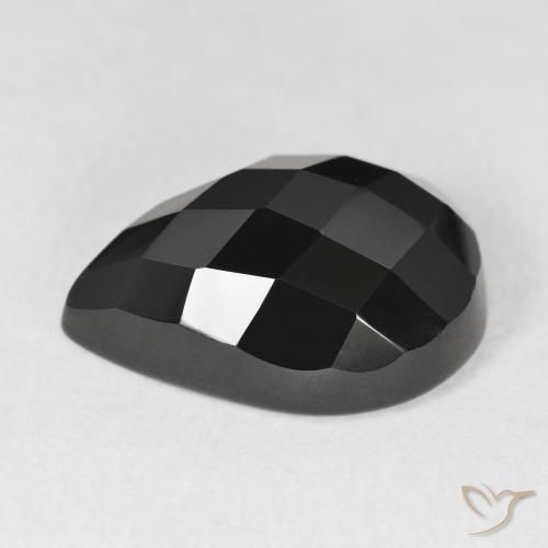 Ônix Preto Natural 10.14ct, Formato de pêra, Opaco