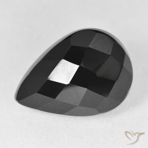 10.99ct Natural Preto Ônix, Formato de pêra, Opaco