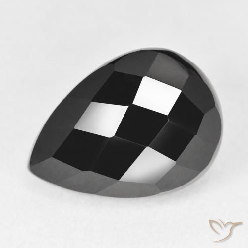 10.51ct Natural Preto Ônix, Formato de pêra, Opaco