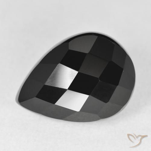 11.28ct Natural Preto Ônix, Formato de pêra, Opaco