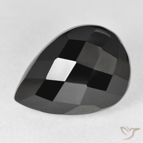 9.38ct Natural Preto Ônix, Formato de pêra, Opaco