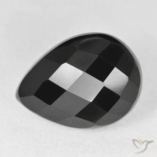 10.38ct Natural Preto Ônix, Formato de pêra, Opaco