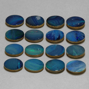 Pedras preciosas de dupleto de opala multicolorido natural de  ct, corte oval, opaco