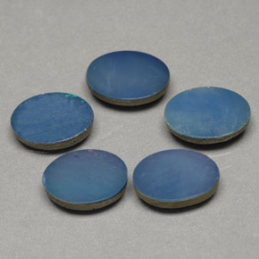 Pedras preciosas de dupleto de opala multicolorido natural de  ct, corte oval, opaco