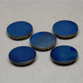 Pedras preciosas de dupleto de opala multicolorido natural de  ct, corte oval, opaco