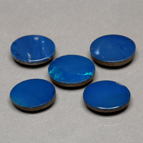 Pedras preciosas de dupleto de opala multicolorido natural de  ct, corte oval, opaco