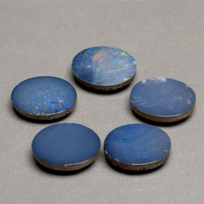 Pedras preciosas de dupleto de opala multicolorido natural de  ct, corte oval, opaco
