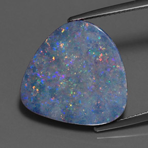 Dupleto de opala multicolorido natural 10,33ct, forma extravagante, opaco