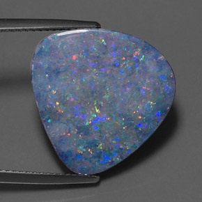Dupleto de opala multicolorido natural 10,33ct, forma extravagante, opaco