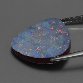 Dupleto de opala multicolorido natural 10,33ct, forma extravagante, opaco