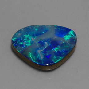 Dupleto de opala multicolorido natural 9,48ct, forma extravagante, opaco