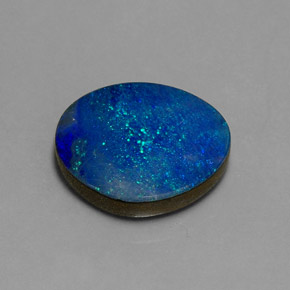 Dupleto de opala multicolorido natural 6,11ct, forma extravagante, opaco