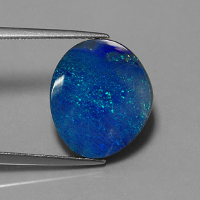 Dupleto de opala multicolorido natural 6,11ct, forma extravagante, opaco
