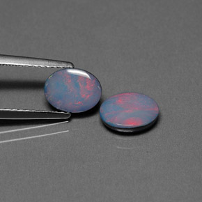 Pedras preciosas de Opala Doublet Multicolorido natural de  ct, Corte Oval, Opaco