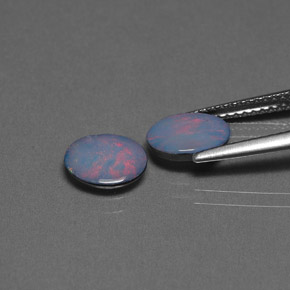 Pedras preciosas de Opala Doublet Multicolorido natural de  ct, Corte Oval, Opaco