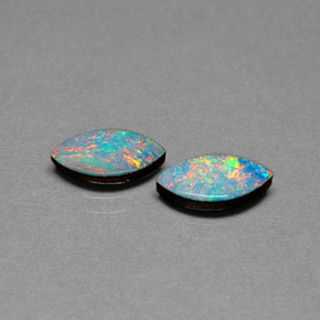 Pedras preciosas de dupleto de opala multicolorido natural de  ct, marquise, opaco