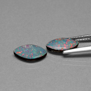 Pedras preciosas de dupleto de opala multicolorido natural de  ct, marquise, opaco