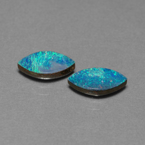 Pedras preciosas de dupleto de opala multicolorido natural de  ct, marquise, opaco