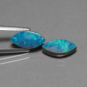 Pedras preciosas de dupleto de opala multicolorido natural de  ct, marquise, opaco