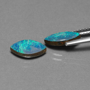 Pedras preciosas de dupleto de opala multicolorido natural de  ct, marquise, opaco