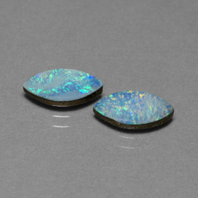 Pedras preciosas de dupleto de opala multicolorido natural de  ct, marquise, opaco