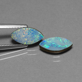 Pedras preciosas de dupleto de opala multicolorido natural de  ct, marquise, opaco