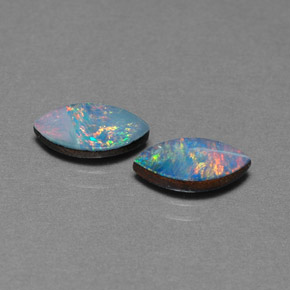 Pedras preciosas de dupleto de opala multicolorido natural de  ct, marquise, opaco