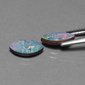 Pedras preciosas de dupleto de opala multicolorido natural de  ct, marquise, opaco