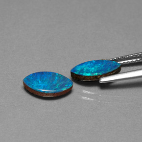Pedras preciosas de dupleto de opala multicolorido natural de  ct, marquise, opaco