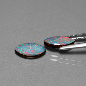 Pedras preciosas de dupleto de opala multicolorido natural de  ct, marquise, opaco