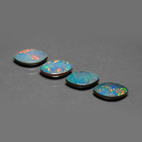 Pedras preciosas de dupleto de opala multicolorido natural de  ct, marquise, opaco