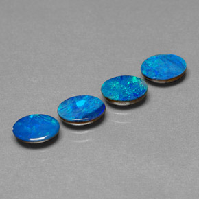 Pedras preciosas de dupleto de opala multicolorido natural de  ct, corte oval, opaco