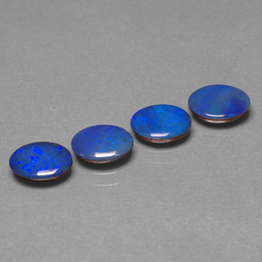 Pedras preciosas de dupleto de opala multicolorido natural de  ct, corte oval, opaco