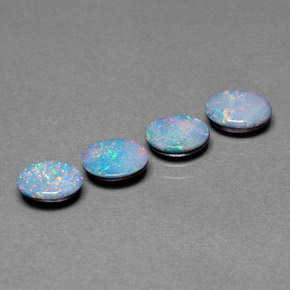 Pedras preciosas de Opala Doublet Multicolorido natural de  ct, Corte Oval, Opaco