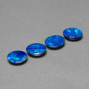 Pedras preciosas de dupleto de opala multicolorido natural de  ct, corte oval, opaco