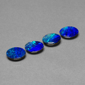Pedras preciosas de dupleto de opala multicolorido natural de  ct, corte oval, opaco