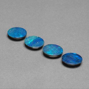 Pedras preciosas de dupleto de opala multicolorido natural de  ct, corte oval, opaco