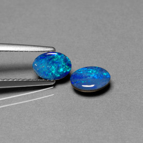 Pedras preciosas de Opala Doublet Multicolorido natural de  ct, Corte Oval, Opaco