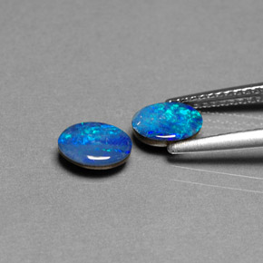 Pedras preciosas de Opala Doublet Multicolorido natural de  ct, Corte Oval, Opaco