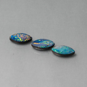 Pedras preciosas de dupleto de opala multicolorido natural de  ct, marquise, opaco
