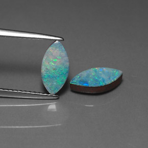 Pedras preciosas de dupleto de opala multicolorido natural de  ct, marquise, opaco
