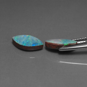 Pedras preciosas de dupleto de opala multicolorido natural de  ct, marquise, opaco