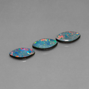 Pedras preciosas de dupleto de opala multicolorido natural de  ct, marquise, opaco