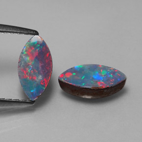 Pedras preciosas de dupleto de opala multicolorido natural de  ct, marquise, opaco