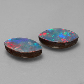 Pedras preciosas de dupleto de opala multicolorido natural de  ct, marquise, opaco