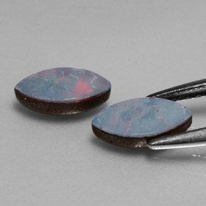 Pedras preciosas de dupleto de opala multicolorido natural de  ct, marquise, opaco