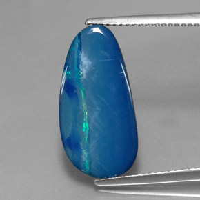 Dupleto de opala multicolorido natural 4,42ct, forma extravagante, opaco