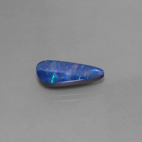Dupleto de opala multicolorido natural 2,95ct, forma extravagante, opaco
